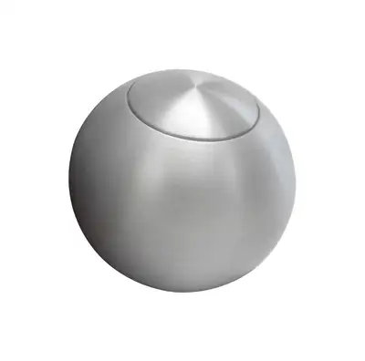 Lokar Auto Transmission Shifter Knob; For Lokar Shifters Only; 2 in.; Plain Push Button; Round; Brushed Finish;