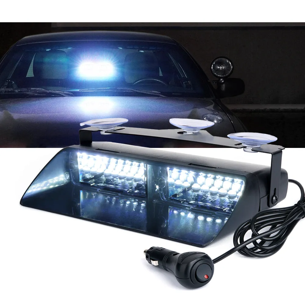 Xprite Xprite LED Windshield Strobe Light Bar with Suction Cups – Dash Emergency Warning Lights for Police, Construction & Safety Vehicles | Undercover Series
