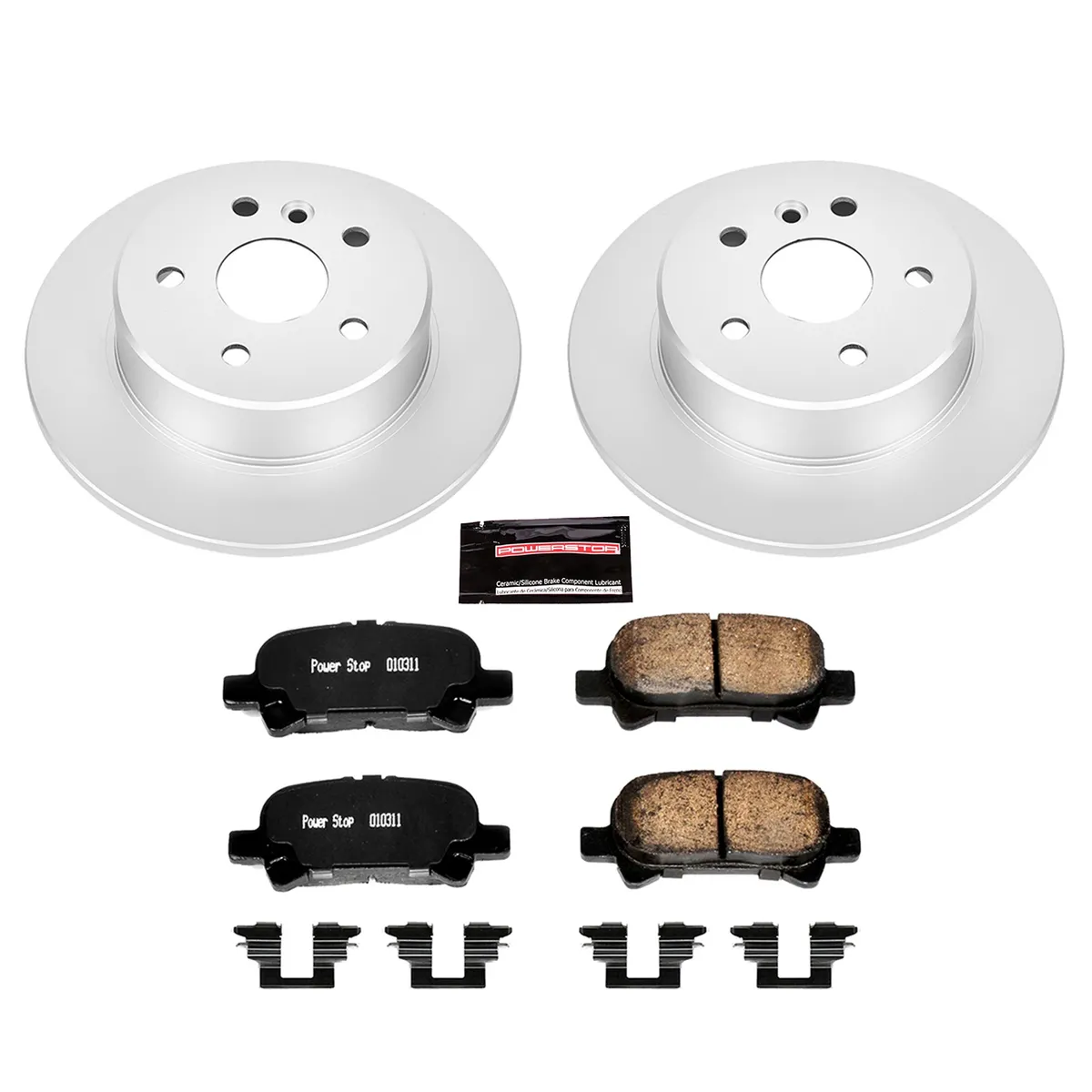 Z17 Geomet Coated Rotor Kit: Genuine Geomet Fully Coated Rotors; Ceramic Pads W/Hardware product image