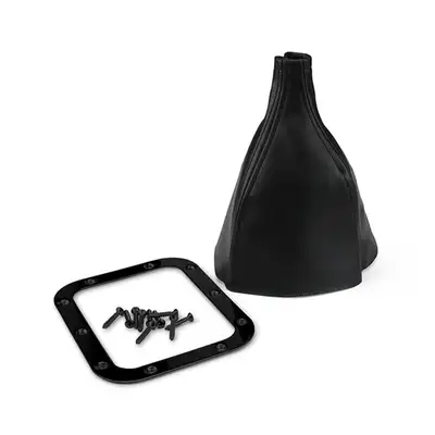 Lokar Floor Mount Emergency Hand Brake Boot; Incl. Boot/Stainless Screws/Black Stainless Boot Ring;