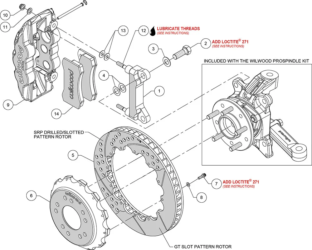 1963 - 1987 Chevrolet, GMC AERO6 Big Brake Front Brake Kit - 140-15305 product image
