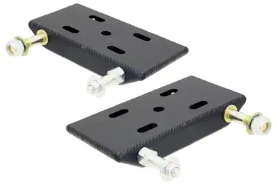 Rock Jock HD Leaf Spring Plates For Use w/2 1/2 Inch Springs 87-95 Wrangler YJ Front Includes Shock and Sway Bar Mounts Pair RockJock 4x4