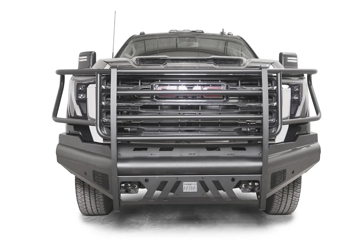 24c Sierra 2500/3500hd Steel Elite Sensor Front Bumper w/ Full Guard Matte Black product image