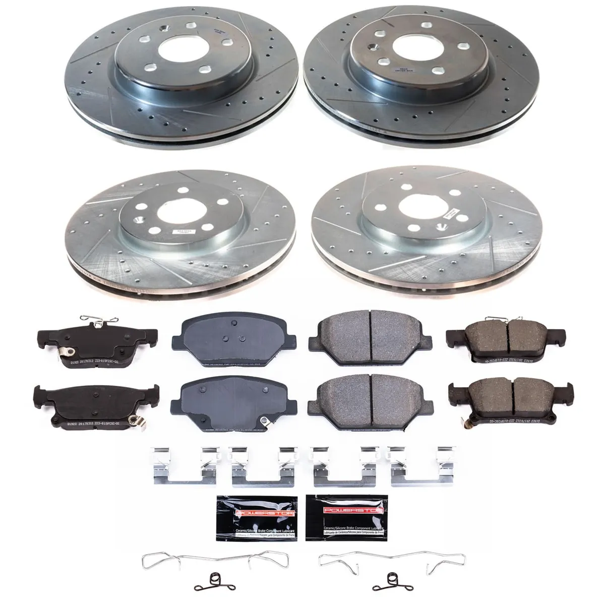Z23 Evolution Sport Upgrade Kit: Drilled/Slotted Rotors; Carbon-Fiber Ceramic Pads W/Hardware product image