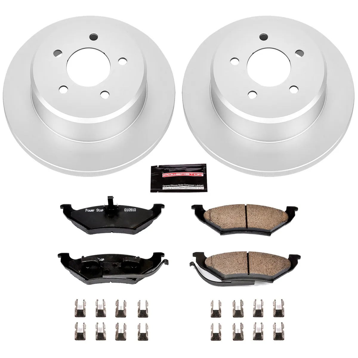 Z17 Geomet Coated Rotor Kit: Genuine Geomet Fully Coated Rotors; Ceramic Pads W/Hardware product image