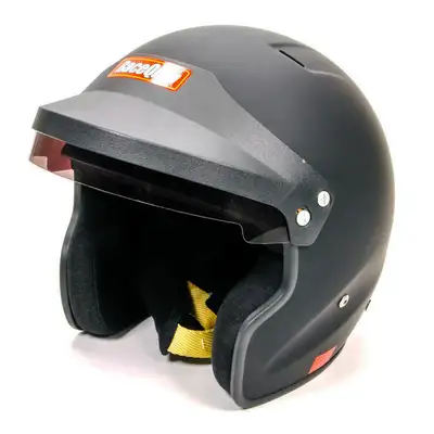 Racequip Of20 Open Face Helmet Snell Sa2020 Rated Gloss Black Medium