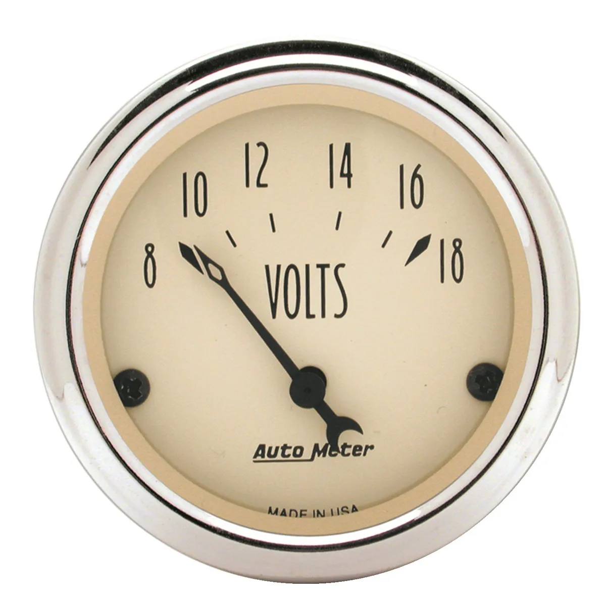 Gauge, Voltmeter, 2 1/16", 18V, Elec, Antique Beige product image