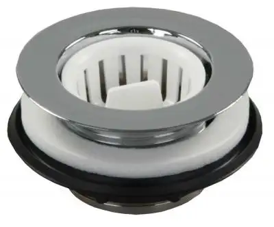 JR Products Plastic Strainer W/Threaded Basket Chrome