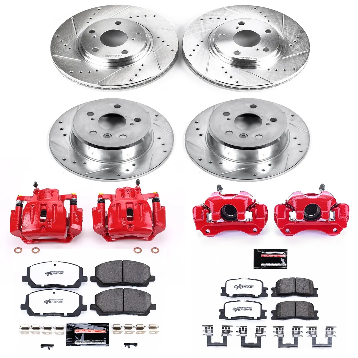 Z36 Truck/Tow Upgrade Kit: Drilled/Slotted Rotors; Carbon-Fiber Ceramic Pads; Powder Coated Calipers product image