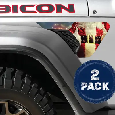 Under The Sun Inserts Santas Belly 2pc Vinyl Fender Decal