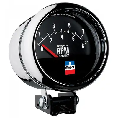AutoMeter Gauge Tachometer 3-34in 8000 RPM Pedestal Short Sweep Mopar Classic