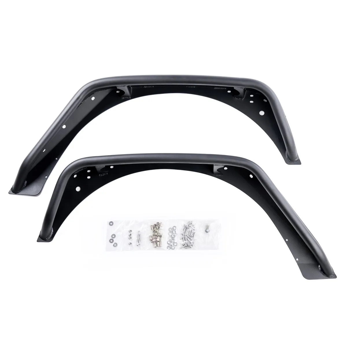 0718 Wrangler Jk/Jku Full Assault Black Aluminum Fender Kit Black Rear product image