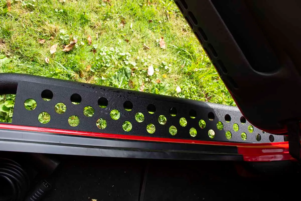 Black textured powder coat, 3/16in. steel Construction, Stainless steel countersunk hardware, 2in. diameter, .120 wall tubing product image