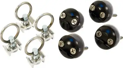 Mac's Tie Downs Versatie Anchor Plate Assembly 4 Pack (1/4in x 1.5in Stainless Fasteners)