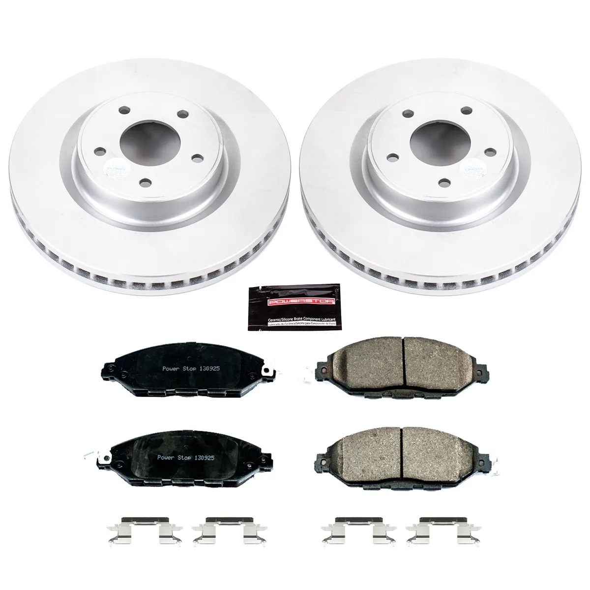 Z17 Geomet Coated Rotor Kit: Genuine Geomet Fully Coated Rotors; Ceramic Pads W/Hardware product image