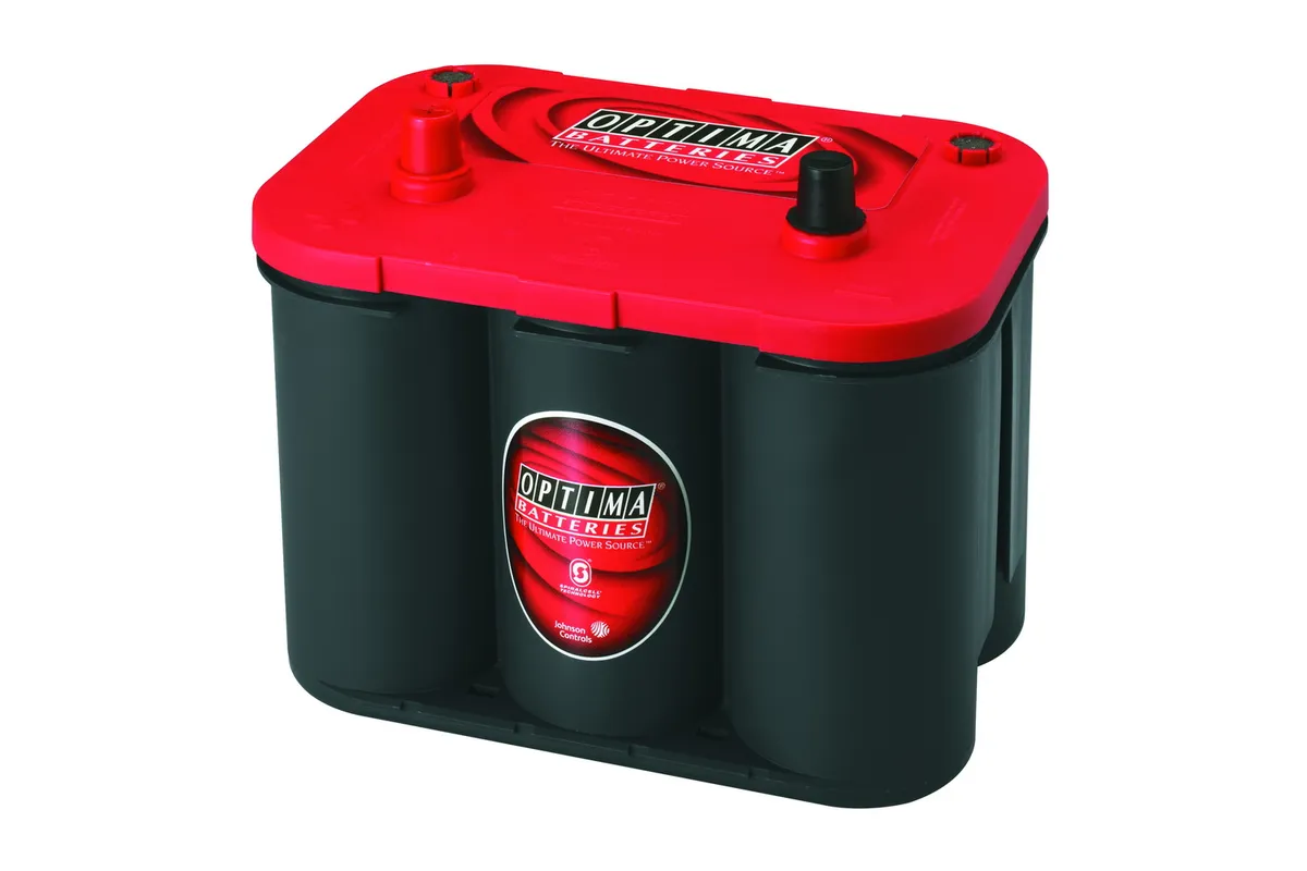 RedTop® Battery; UNBOXED; Group 34; Cold Crank Amps 800; Crank Amps 1000; Reserve Capacity 100; Ampere Hour 50; Top Terminal; L-10 in.; W-6 7/8 in.; H-7 13/16 in.; product image