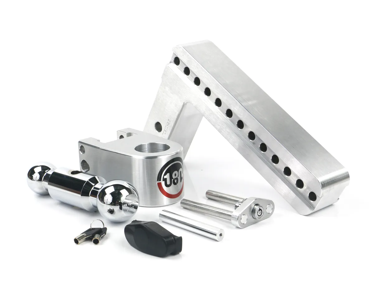 180 Turnover Ball 10 Drop Hitch w/ 2.5 Shank & Chrome Plated 2 & 25/16 Ball W/W503 product image
