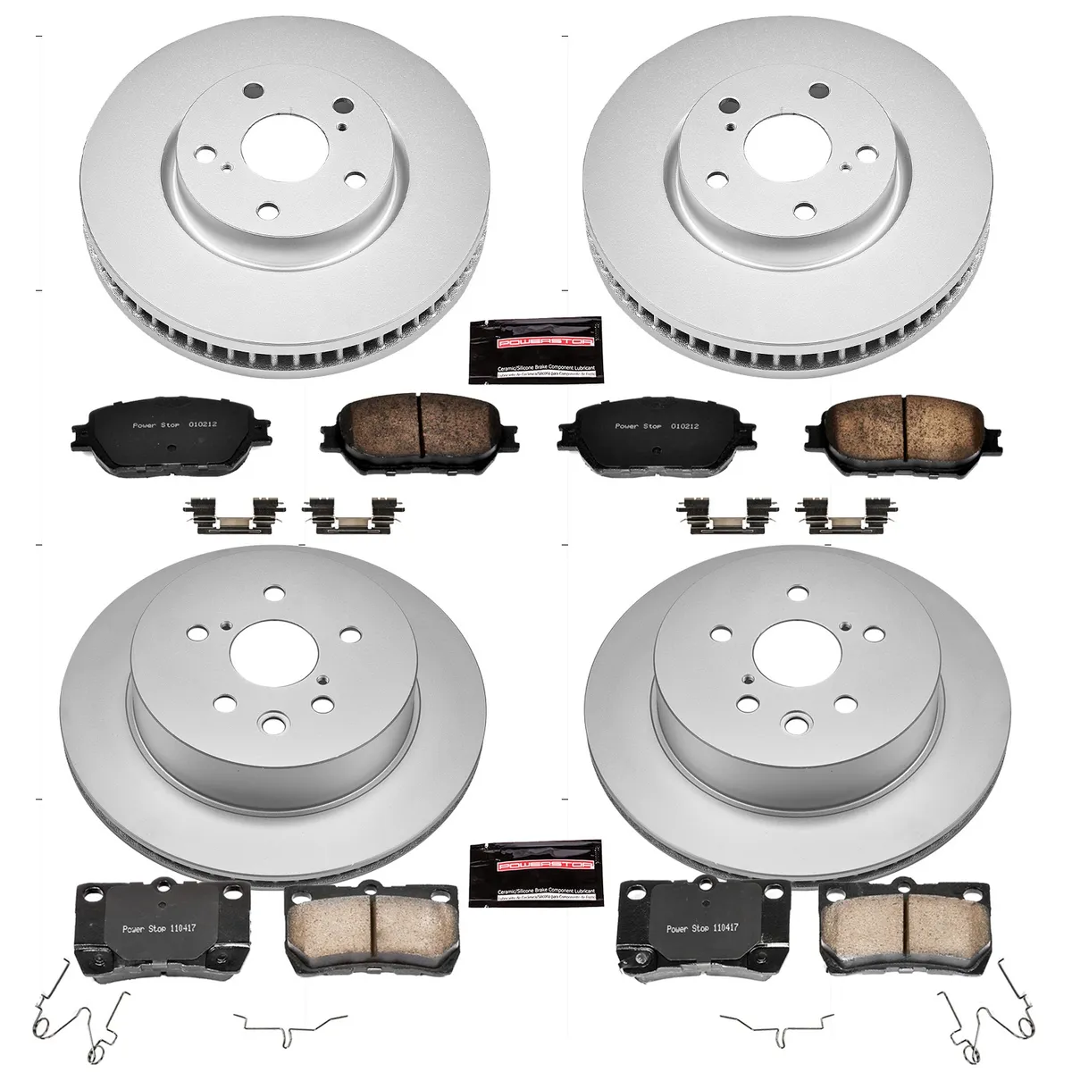 Z17 Geomet Coated Rotor Kit: Genuine Geomet Fully Coated Rotors; Ceramic Pads W/Hardware product image