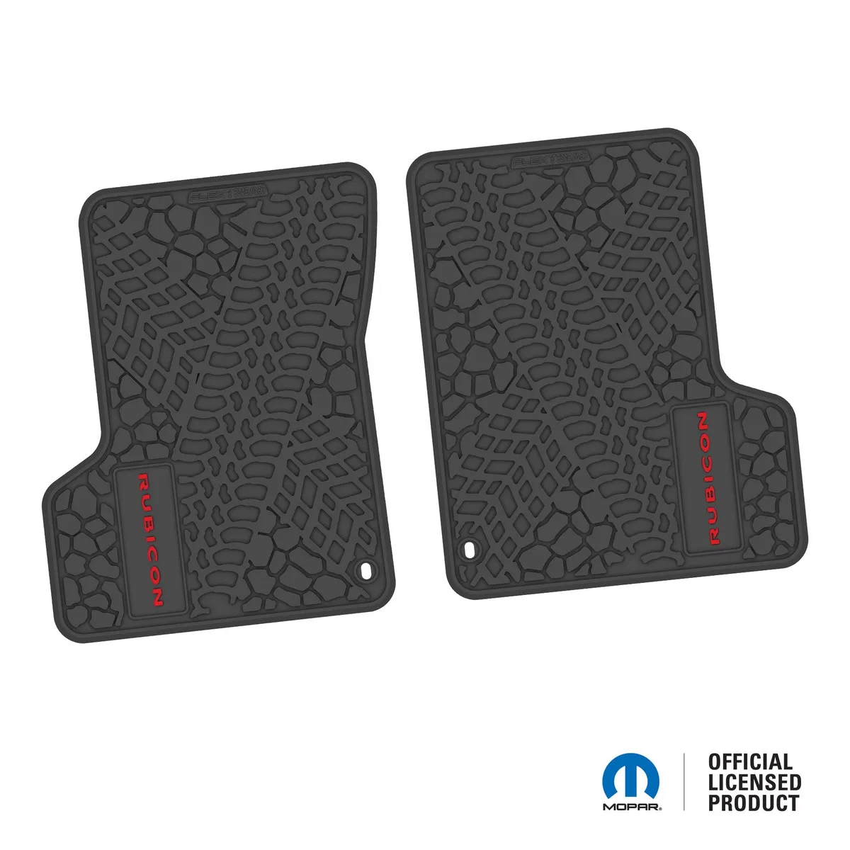 Ngtt43048983- 03-06 Jeep Tj/Lj 2DR Front- Tire Tread/Scorched Earth Scene w/ Rubicon Insert - Black w/ Silver Insert product image