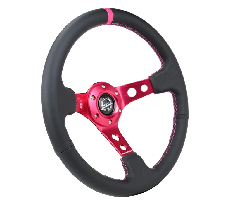 Steering Wheel 350mm 3in Dish Black Leather product image