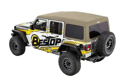 Bestop Supertop Ultra Squareback Soft Top For Jeep 2018-Current Wrangler JL 4 Door Pebble Beige Bestop