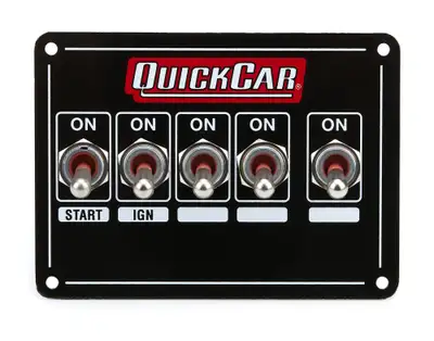 Quickcar Racing Products Ignition Panel - Single Ing. w/Acc Switches