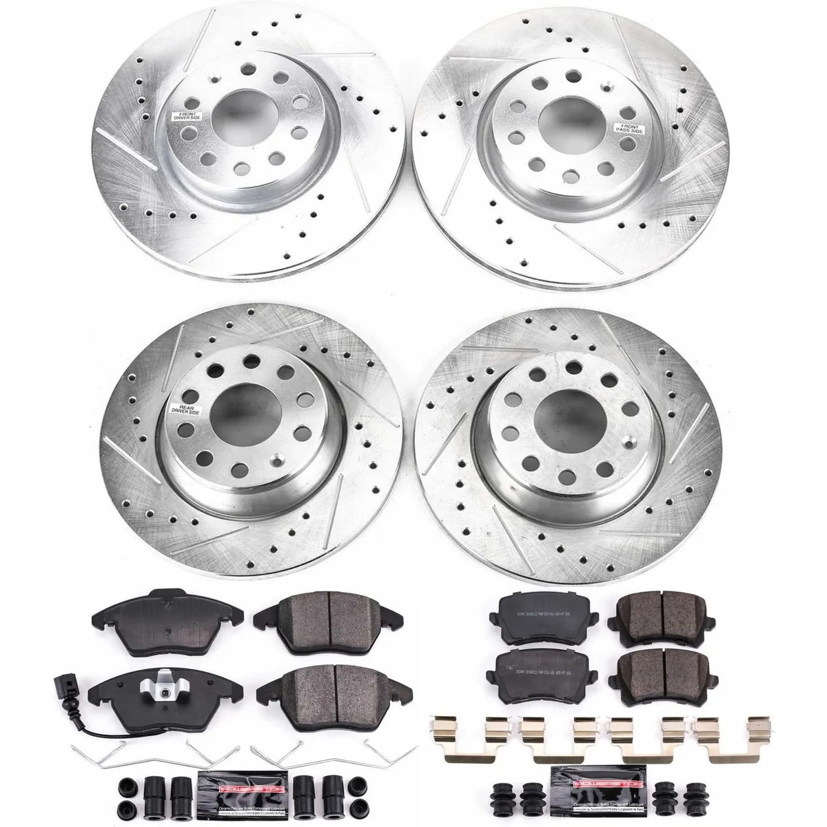 Z23 Evolution Sport Upgrade Kit: Drilled/Slotted Rotors; Carbon-Fiber Ceramic Pads W/Hardware product image