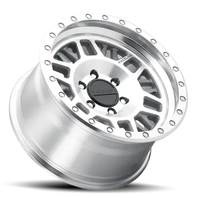 Raceline Aluminum Wheels 18x9 Ryno 951MC Machined Silver 18 Offset 6 on 139.7 Bolt Pattern 106.1 Bore Raceline