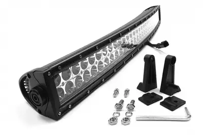 Southern Truck 30.0 Inch LED Light Bar Double Row Curved Chrome Series Combo Flood/Beam 180W DT Harness 16,200 Lumens Southern Truck Lifts