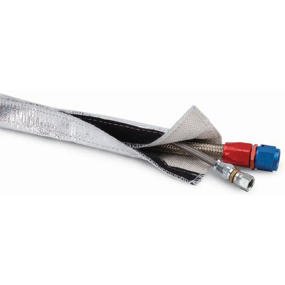 "Heat Shroud 1/2"" - 1-1/4"" ID x 3 ft Aluminized Slv-hook & Loop" product image