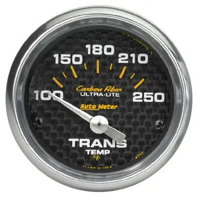 AutoMeter 2-1/16 In. Transmission Temperature, 100-250 Fahrenheit, Carbon Fiber