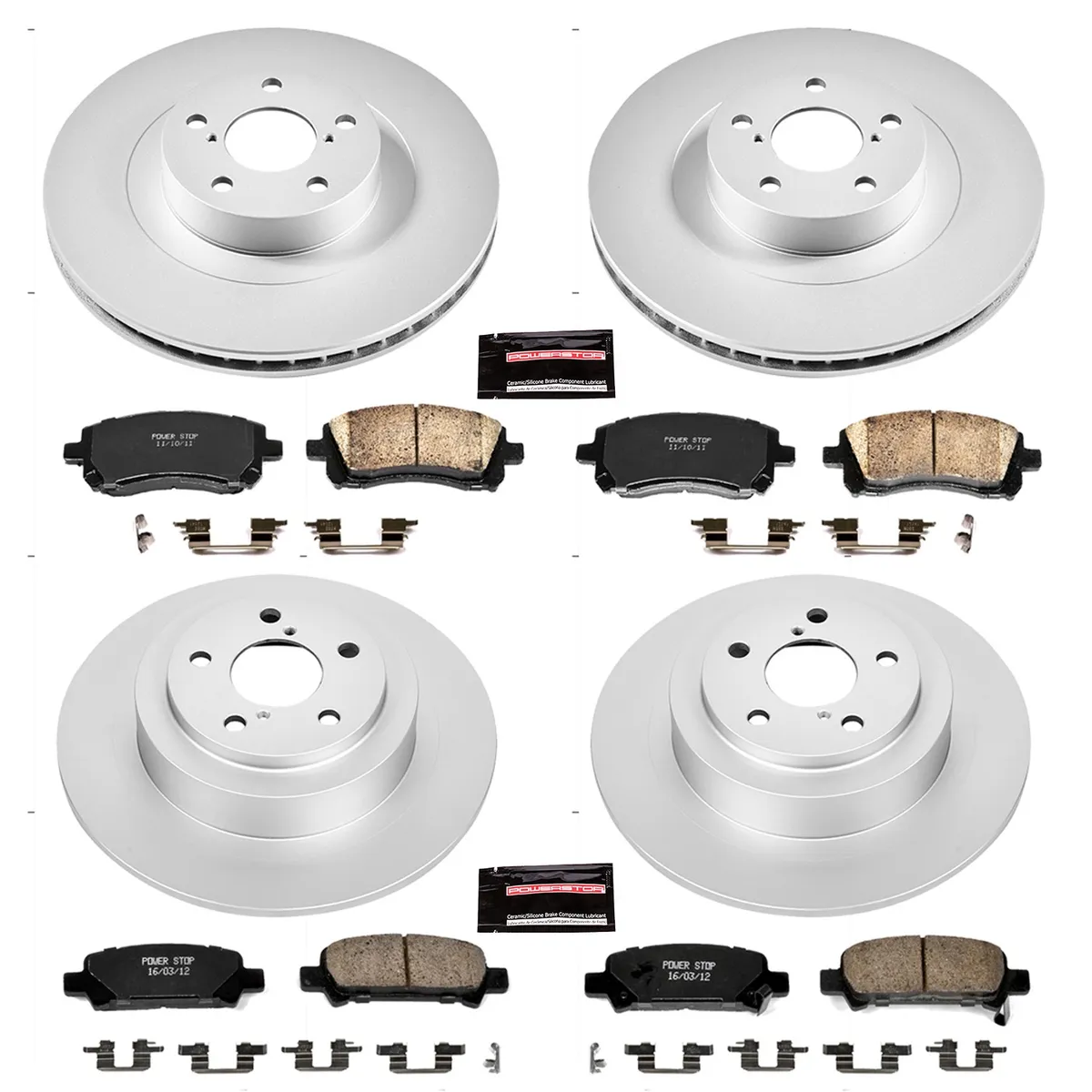 Z17 Geomet Coated Rotor Kit: Genuine Geomet Fully Coated Rotors; Ceramic Pads W/Hardware product image
