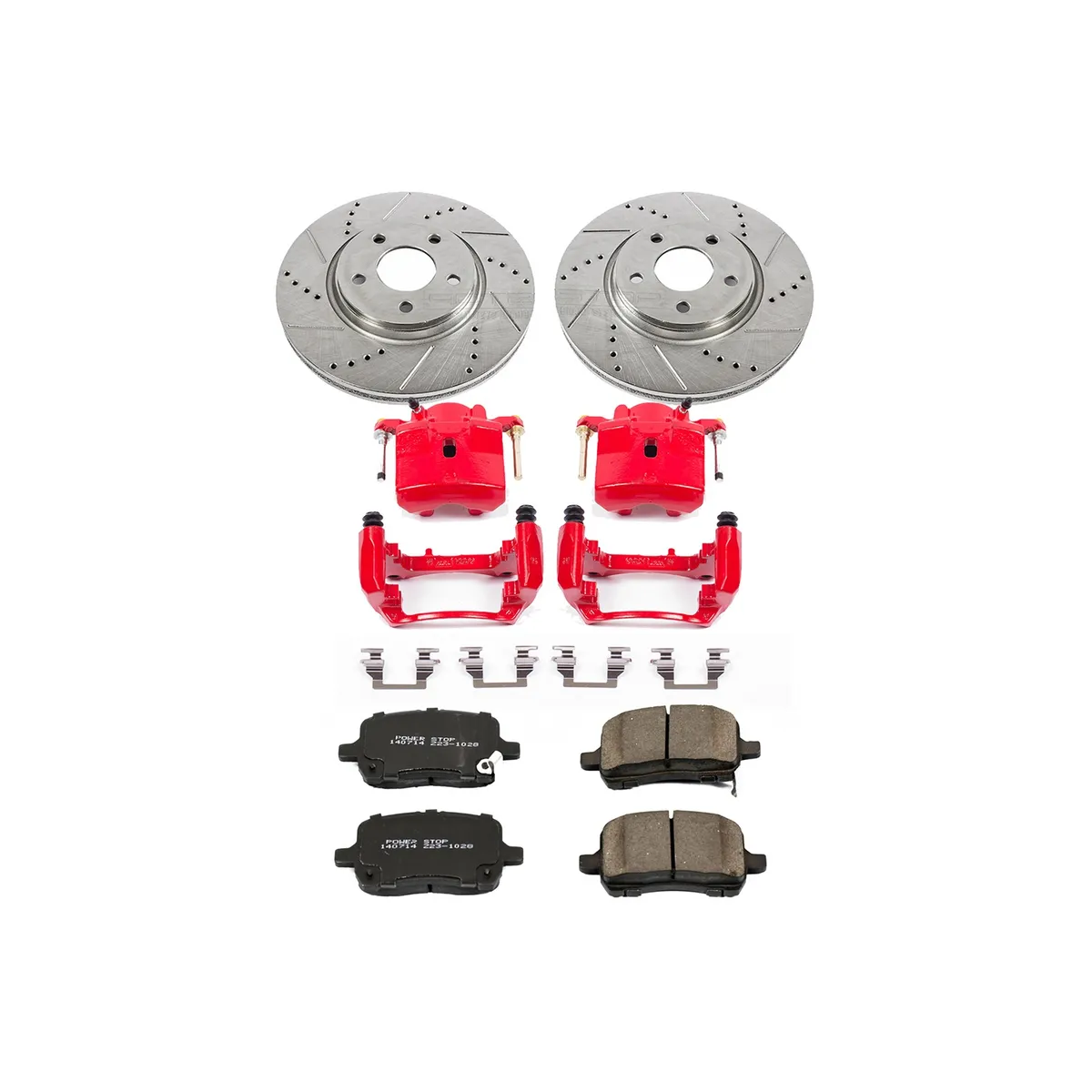 Z23 Evolution Sport Upgrade Kit: Drilled/Slotted Rotors; Carbon-Fiber Ceramic Pads; Powder Coated Calipers product image