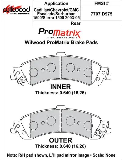 Wilwood Brakes Original Equipment Pads - 150-D0975K