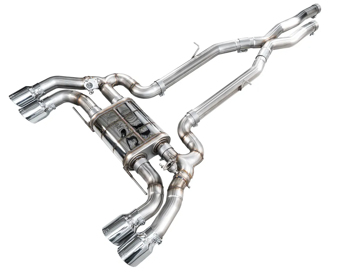 AWE Valved SwitchPath Axleback Exhaust for BMW F97 X3 M / F98 X4 M - Diamond Black Tips - 3025-43301 product image
