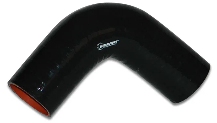 Vibrant Performance 90 Degree Hose Coupler; 4.5 in. ID; 3.5 in. Leg Length From Tangent; 4.5 in. Centerline Radius; 15 PSI Maximum Operating Pressure; 0.2 in. Wall Thickness; Black;