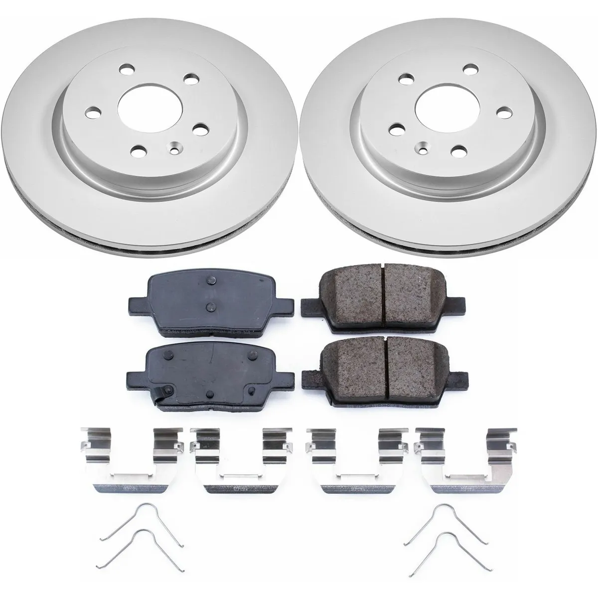 Z17 Geomet Coated Rotor Kit: Genuine Geomet Fully Coated Rotors; Ceramic Pads W/Hardware product image
