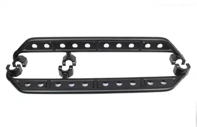 Fishbone Offroad Jeep Wrangler Side Steps 07-18 Wrangler JK 4 Door Steel Black Textured Powdercoat Fishbone Offroad