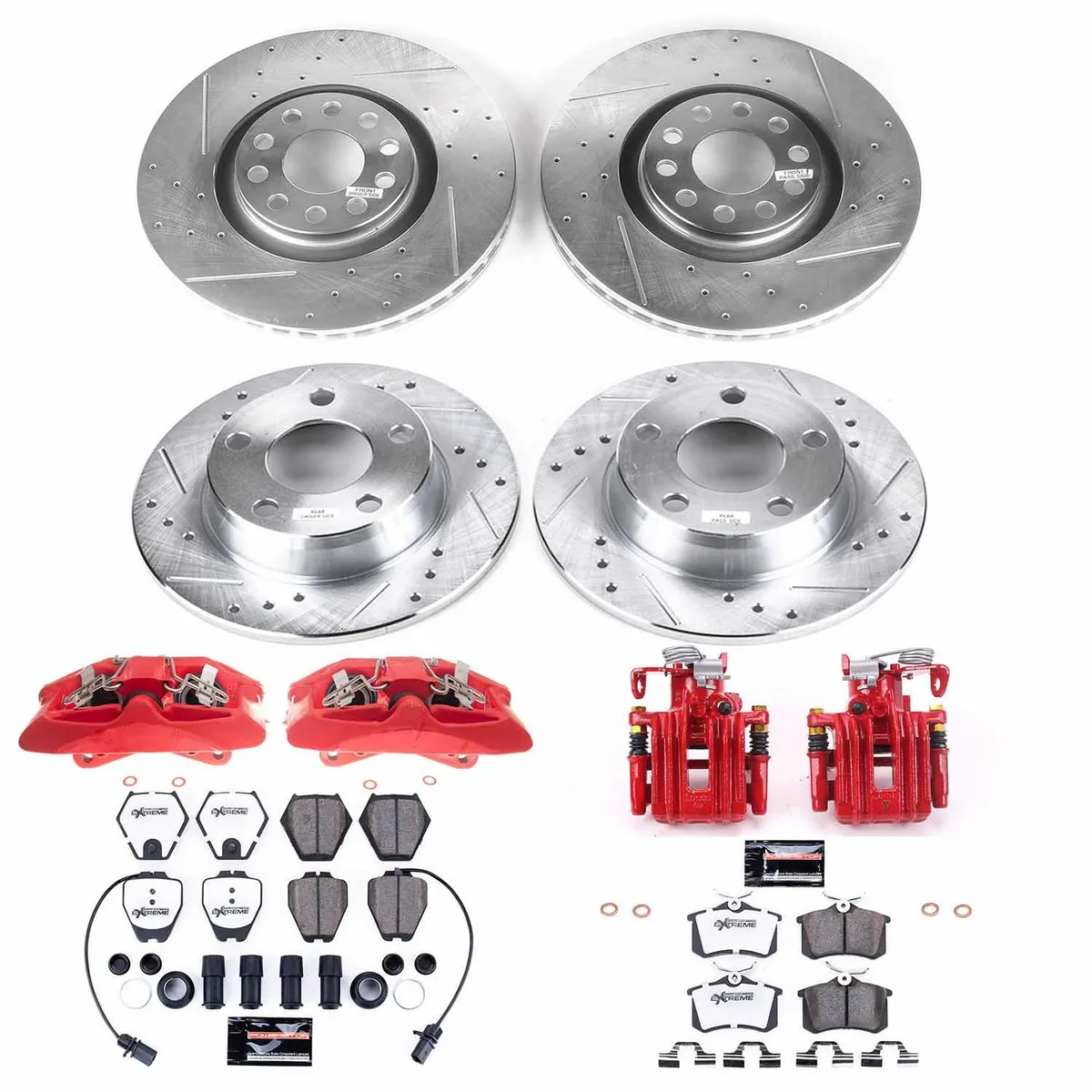 Z26 Street Warrior Upgrade Kit: Drilled/Slotted Rotors; Carbon-Fiber Ceramic Pads; Powder Coated Calipers product image