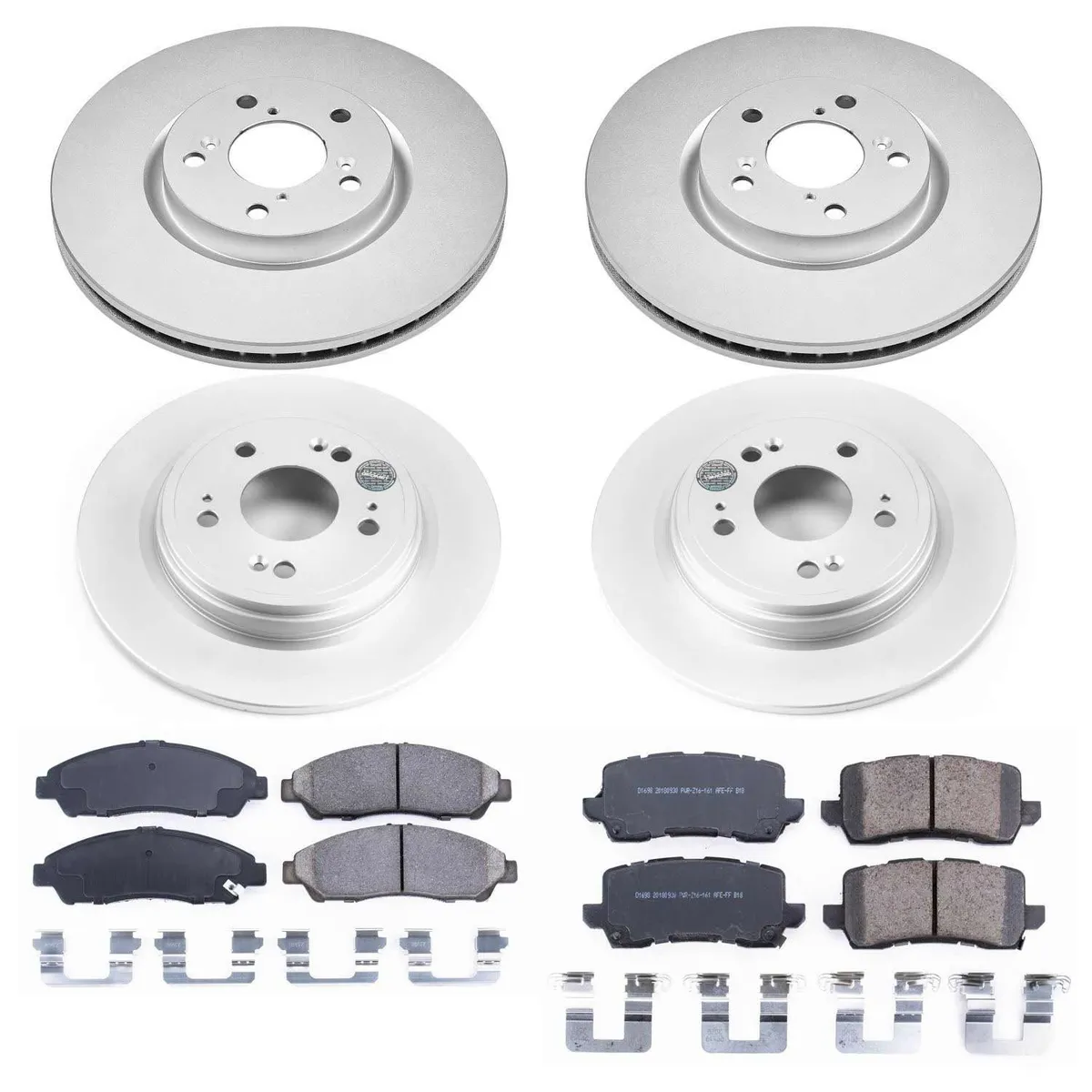 Z17 Geomet Coated Rotor Kit: Genuine Geomet Fully Coated Rotors; Ceramic Pads W/Hardware product image
