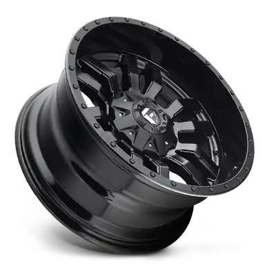 Fuel Off-Road Aluminum Wheels 17X9 Sledge D596 5 On 114.3/5 On 127 Matte Black/Gloss Black Lip 78.1 Bore -12 Offset Fuel Off Road Wheels