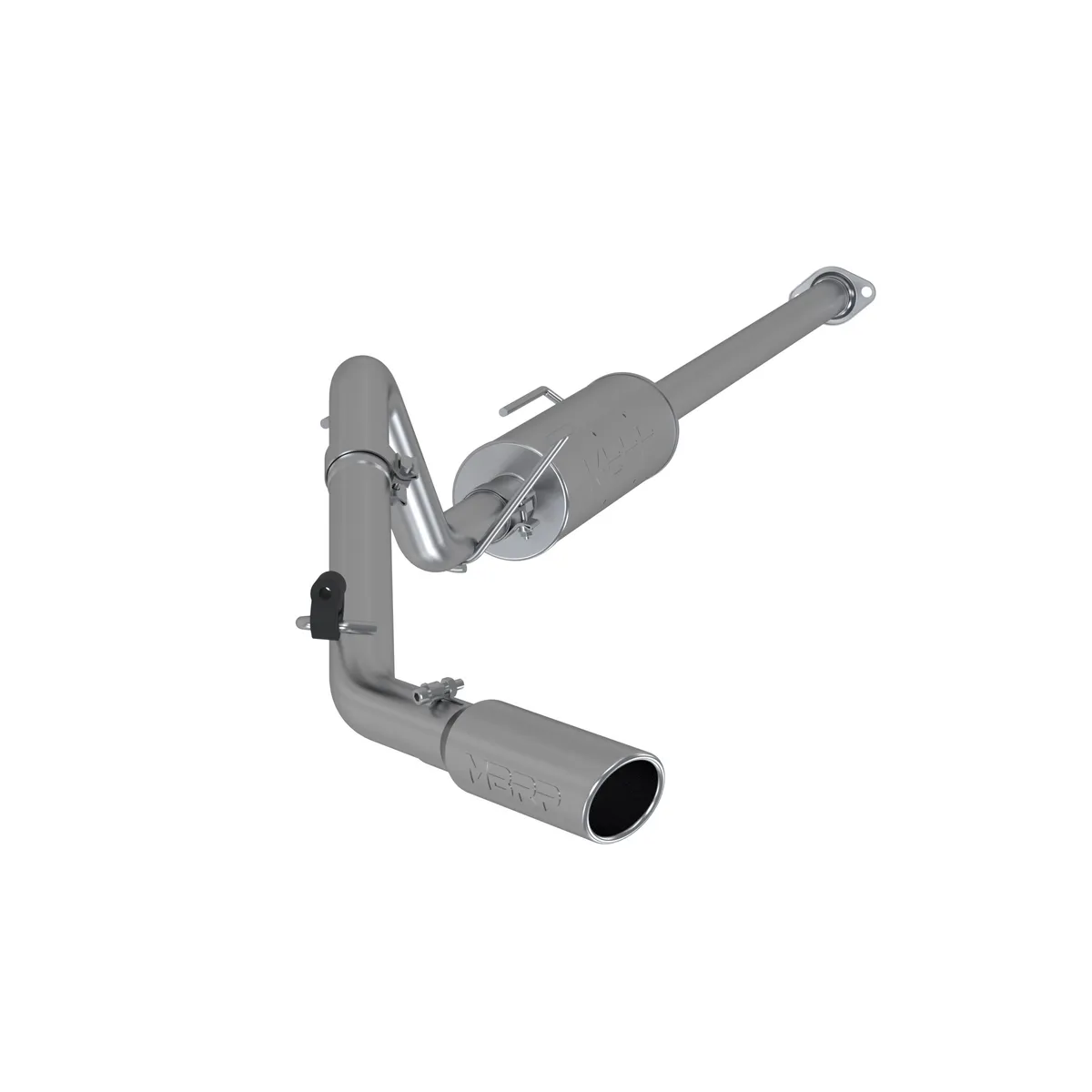 Armor Lite Cat Back Exhaust System; 2.5 in.; Incl. Extension Pipe/Muffler/Over Axle Pipe/Tailpipe/Hardware/3.5 in. OD Tips; Single Side Exit; Aluminized; product image