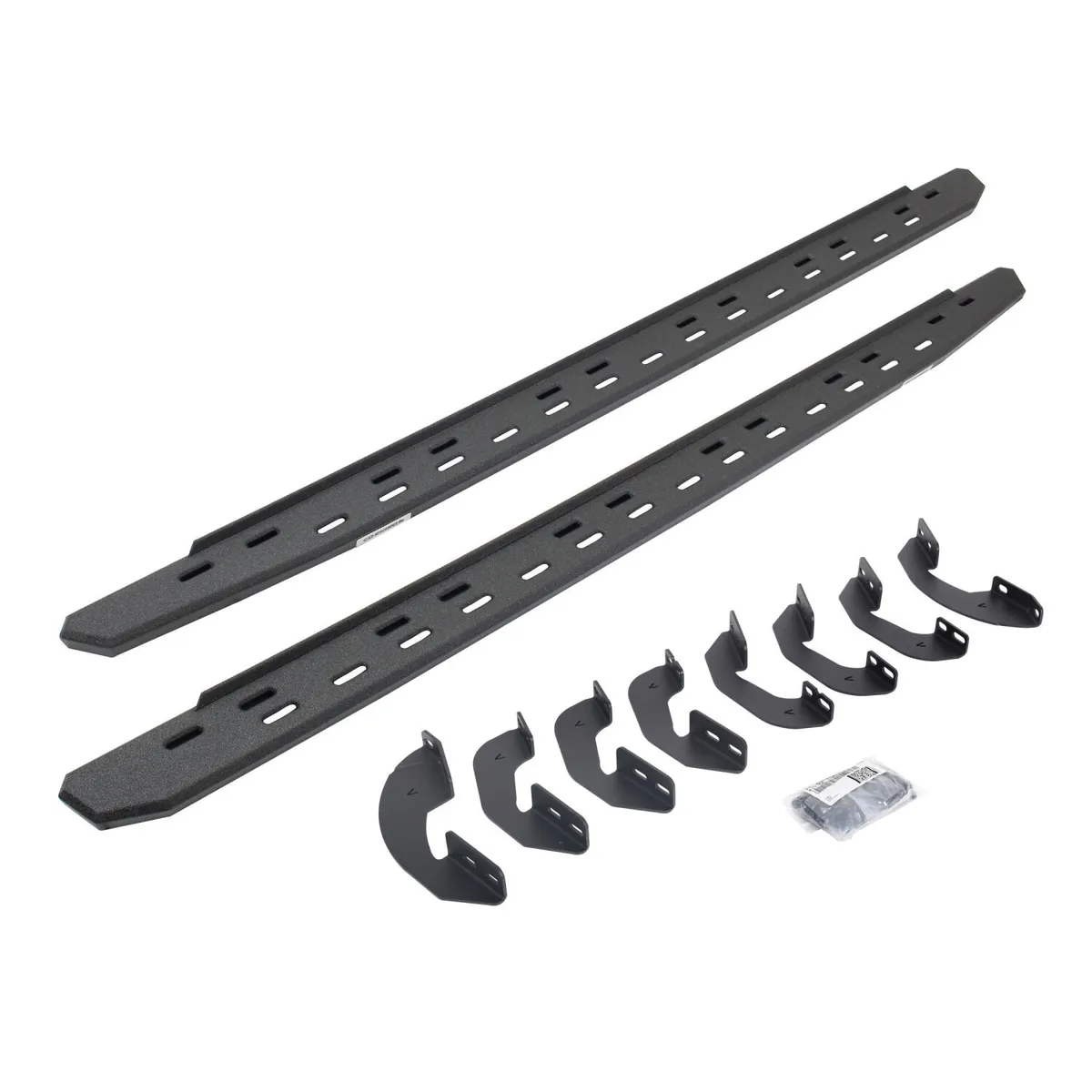 Go Rhino Go Rhino 69641687ST - RB30 Slim Line Running Boards with Mounting Bracket Kit - Protective Bedliner Coating