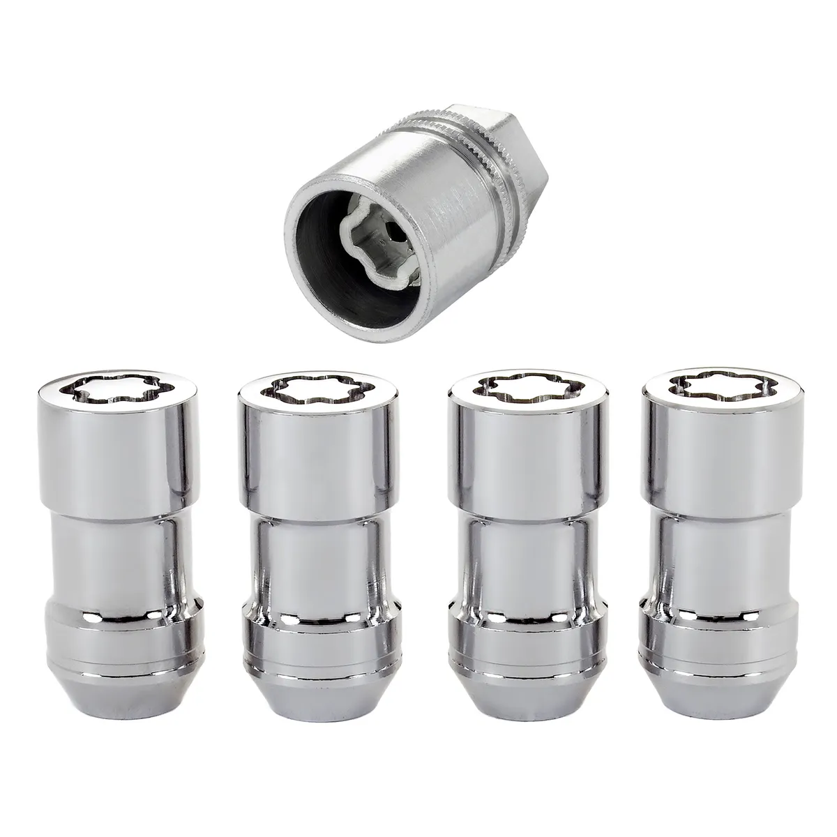 Wheel Lock Set 9/1618 Nut Cone Seat 7/8 Hex 1.765 in Oal Chrome product image