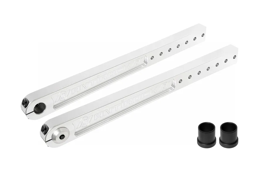 Rock Jock Antirock® Sway Bar Arms; Aluminum PreRunner Arms; 27 in. 33 in. Long C-C; 35 Spline; Incl. Hardware;