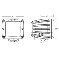 Rigid Industries D-Series SAE Fog Lights, Amber/White - Pair product image