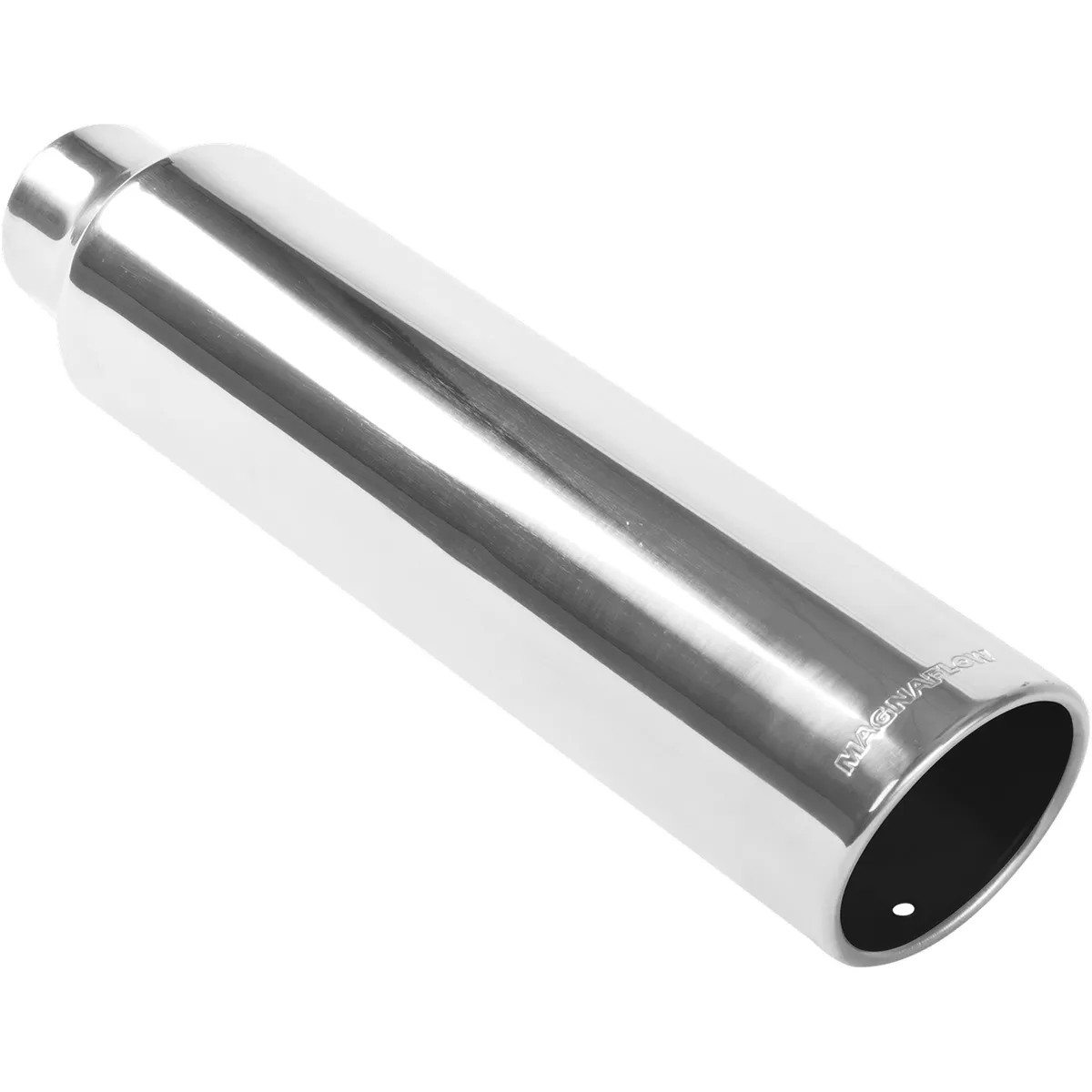 Exhaust Tip 2.5in Id/4in Od 18in Oal Ss 15deg Re Ea product image