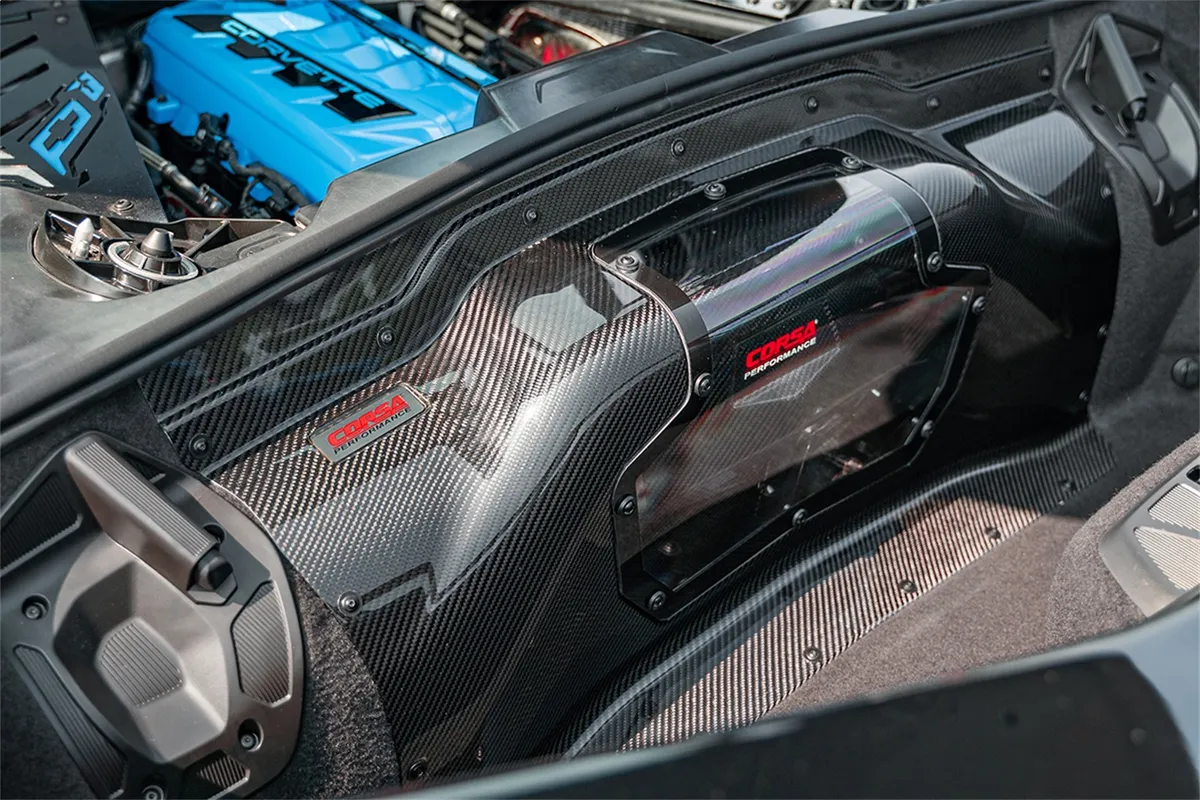 Corsa Performance C8 Corvette Carbon Fiber Trunk Panel with Polycarbonate Window product image