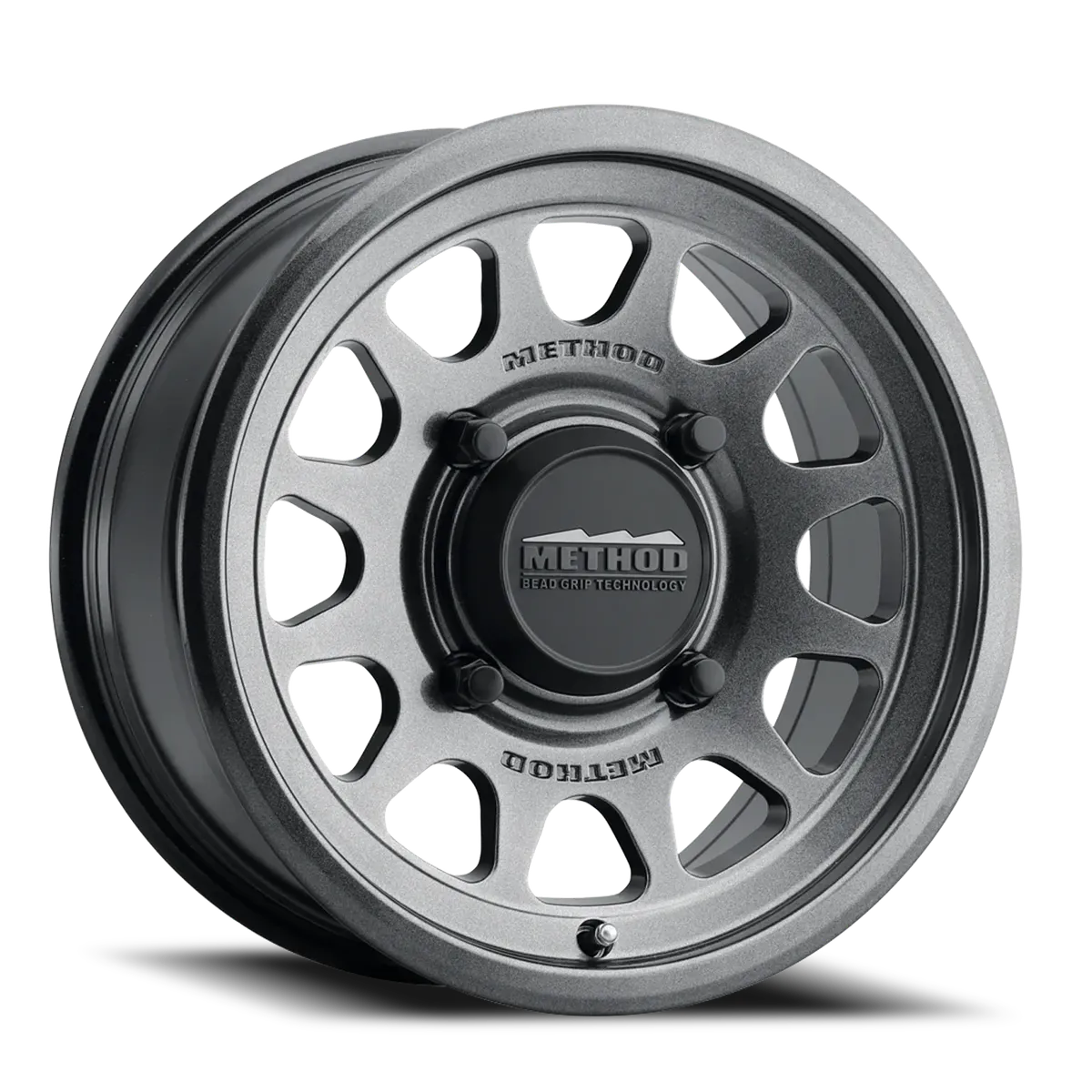 Aluminum Wheels 15x10 MR414 Bead Grip UTV Bolt Pattern 4 On 156 Offset 25 Lip Size 2.72 Graphite GY Method product image
