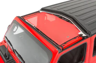 MasterTop ShadeMaker Freedom Mesh Bimini Top Plus 18-2023 JL Jeep Wrangler 2 Dr Red